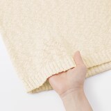 婦人　コットン混ムラ糸クルーネックセーター