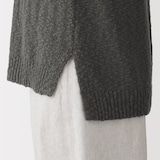 婦人　コットン混ムラ糸Ｖネックベスト