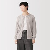 婦人　洗えるウールハイゲージクルーネックカーディガン