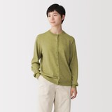 婦人　洗えるウールハイゲージクルーネックカーディガン