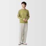 婦人　洗えるウールハイゲージクルーネックセーター