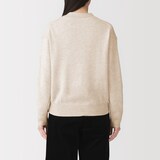 婦人　洗えるウールミドルゲージＶネックカーディガン