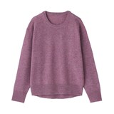 婦人　洗えるウールミドルゲージクルーネックセーター