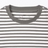 キッズ　綿天竺編みクルーネック長袖Ｔシャツ　ボーダー