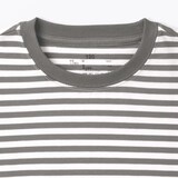 キッズ　綿天竺編みクルーネック長袖Ｔシャツ　ボーダー