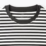 キッズ　綿天竺編みクルーネック長袖Ｔシャツ　ボーダー