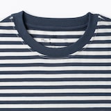 キッズ　綿天竺編みクルーネック長袖Ｔシャツ　ボーダー