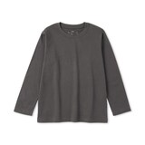 キッズ　綿天竺編みクルーネック長袖Ｔシャツ　無地