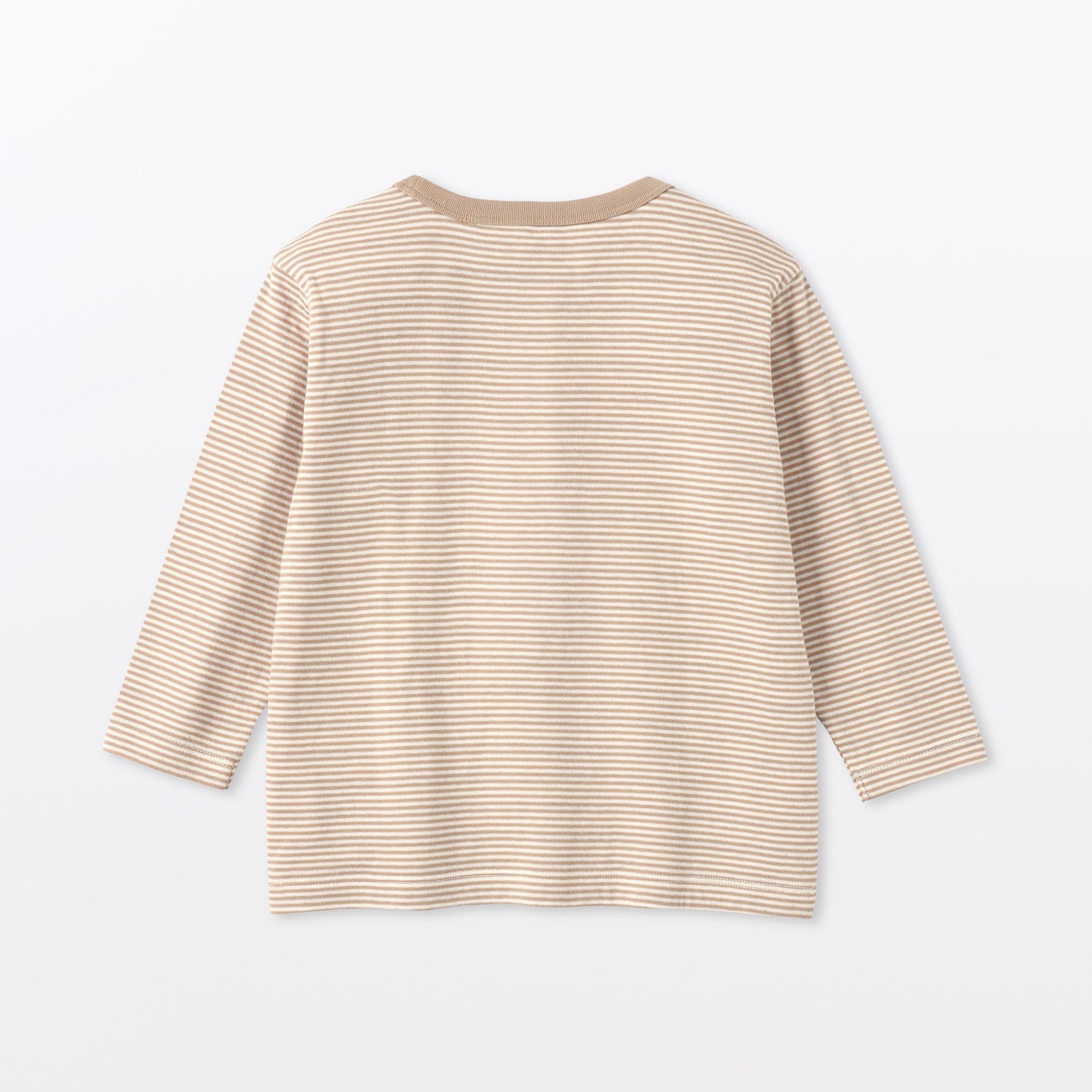 ベビー　あたまするっと接結編みクルーネック長袖Ｔシャツ