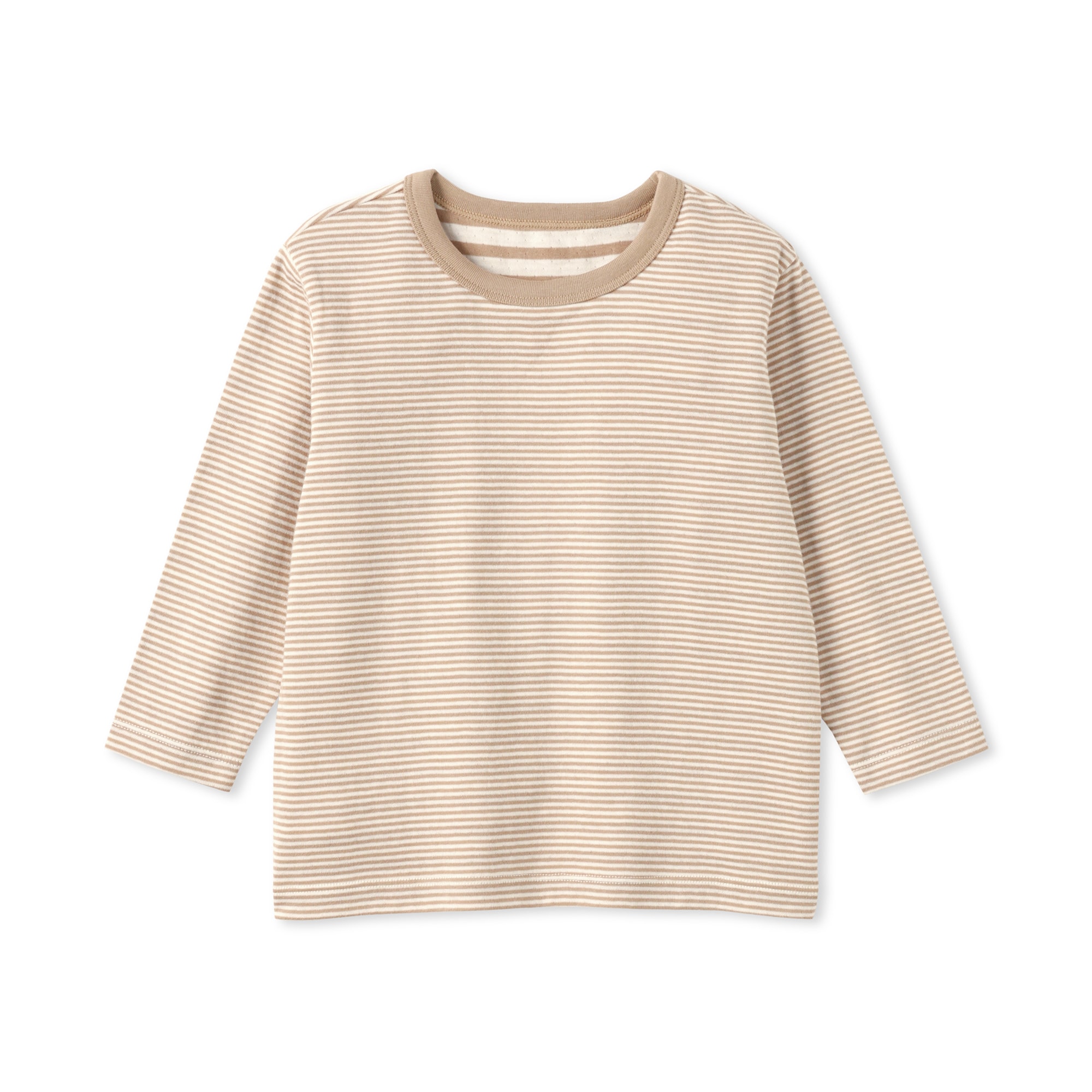 ベビー　あたまするっと接結編みクルーネック長袖Ｔシャツ