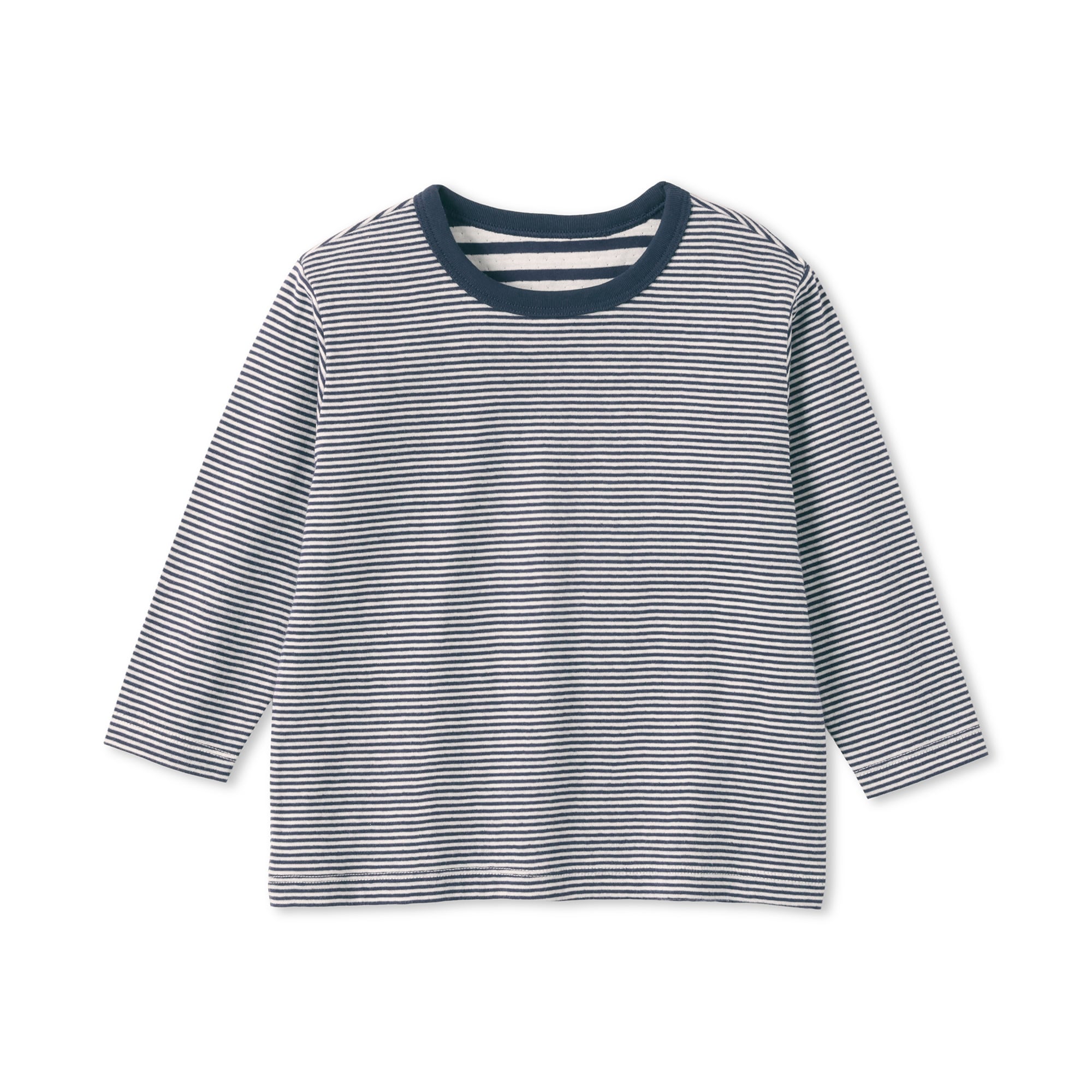 ベビー　あたまするっと接結編みクルーネック長袖Ｔシャツ