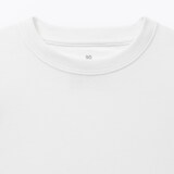 ベビー　あたまするっと　綿天竺編みクルーネック長袖Ｔシャツ　無地