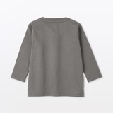 ベビー　あたまするっと　綿天竺編みクルーネック長袖Ｔシャツ　無地