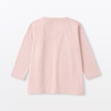 ベビー　あたまするっと　綿天竺編みクルーネック長袖Ｔシャツ　無地