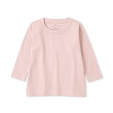 ベビー　あたまするっと　綿天竺編みクルーネック長袖Ｔシャツ　無地