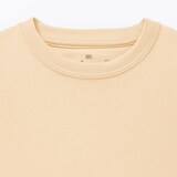 ベビー　あたまするっと　綿天竺編みクルーネック長袖Ｔシャツ　無地