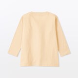 ベビー　あたまするっと　綿天竺編みクルーネック長袖Ｔシャツ　無地