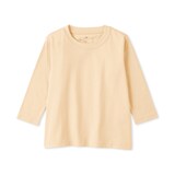 ベビー　あたまするっと　綿天竺編みクルーネック長袖Ｔシャツ　無地