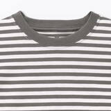 ベビー　あたまするっと　綿天竺編みクルーネック長袖Ｔシャツ　ボーダー