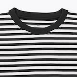 ベビー　あたまするっと　綿天竺編みクルーネック長袖Ｔシャツ　ボーダー