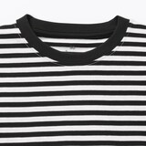 ベビー　あたまするっと　綿天竺編みクルーネック長袖Ｔシャツ　ボーダー