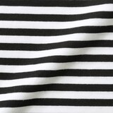 ベビー　あたまするっと　綿天竺編みクルーネック長袖Ｔシャツ　ボーダー