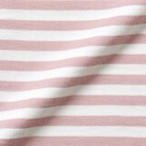ベビー　あたまするっと　綿天竺編みクルーネック長袖Ｔシャツ　ボーダー