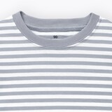ベビー　あたまするっと　綿天竺編みクルーネック長袖Ｔシャツ　ボーダー