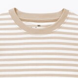 ベビー　あたまするっと　綿天竺編みクルーネック長袖Ｔシャツ　ボーダー