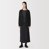 婦人　自然の色を生かして染色した　カシミヤＶネックカーディガン