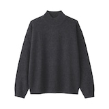 紳士　カシミヤミドルゲージモックネックセーター