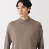 紳士　カシミヤミドルゲージモックネックセーター