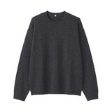 紳士　カシミヤミドルゲージクルーネックセーター
