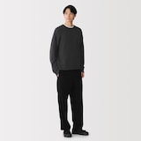 紳士　カシミヤミドルゲージクルーネックセーター