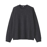 紳士　カシミヤミドルゲージクルーネックセーター