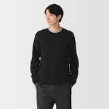 紳士　カシミヤミドルゲージクルーネックセーター