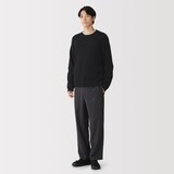 紳士　カシミヤミドルゲージクルーネックセーター