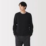 紳士　カシミヤミドルゲージクルーネックセーター