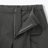 紳士　乾きやすいワンタックワイドパンツ