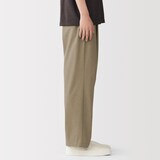 紳士　乾きやすいワンタックワイドパンツ