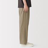 紳士　乾きやすいワンタックワイドパンツ