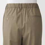 紳士　乾きやすいワンタックワイドパンツ