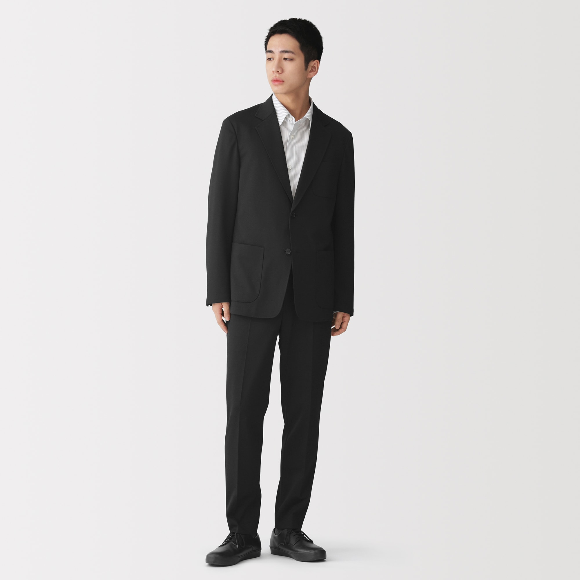 紳士　ストレッチジャージースリムテーパードパンツ