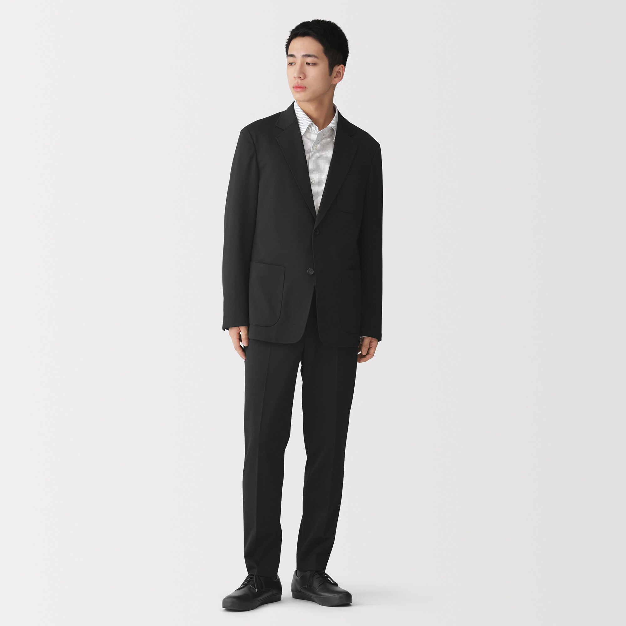 紳士　ストレッチジャージースリムテーパードパンツ