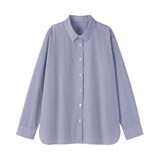 婦人　洗いざらし　ブロードレギュラーカラー長袖シャツ