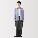 婦人　洗いざらし　ブロードレギュラーカラー長袖シャツ