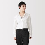 婦人　洗いざらし　ブロードレギュラーカラー長袖シャツ【欧米用】