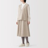 婦人　足なり直角　かかとに合う　リブ編みタイツ