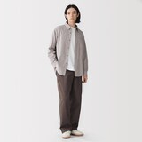 紳士　製品染めワイドイージーパンツ