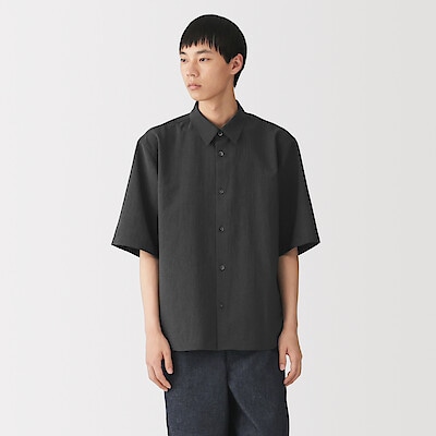 紳士　風を通す　五分袖シャツ